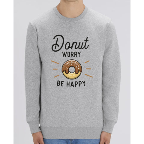 Sweat Unisexe - Donut worry be happy - Heather Grey / XXS - Unisexe>Sweatshirts