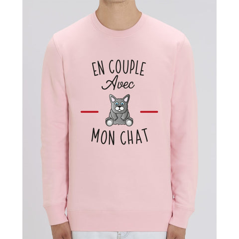 Sweat Unisexe - En couple avec mon chat - Cotton Pink / XS - Unisexe>Sweatshirts