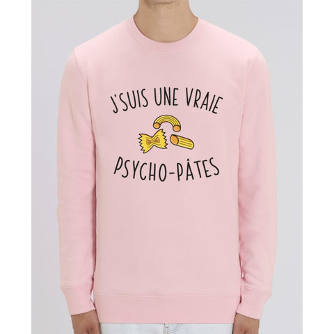Sweat Unisexe - Jsuis une vraie psycho-pâtes - Cotton Pink / XS - Unisexe>Sweatshirts