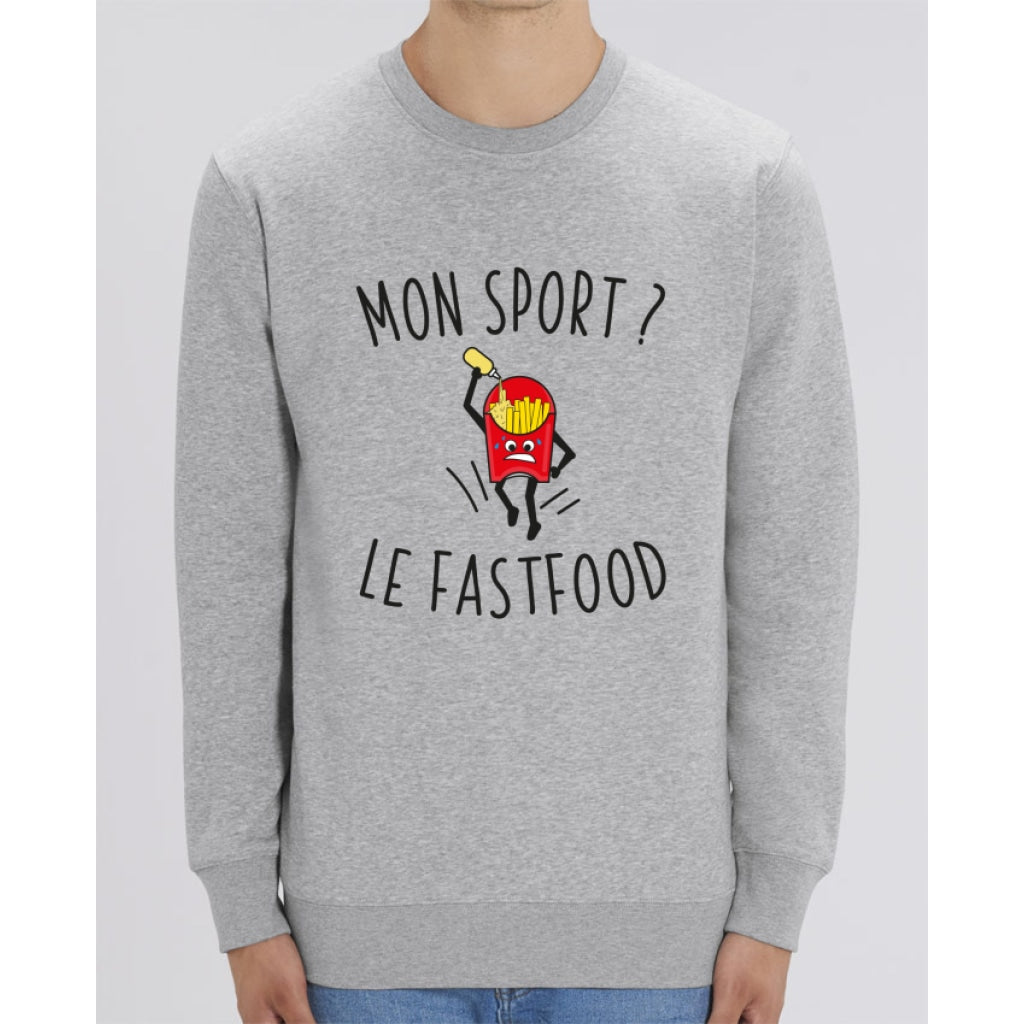 Sweat Unisexe - Mon sport Le fastfood - Heather Grey / XXS - Unisexe>Sweatshirts