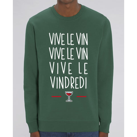 Sweat Unisexe - Vive le vin - Bottle Green / XS - Unisexe>Sweatshirts