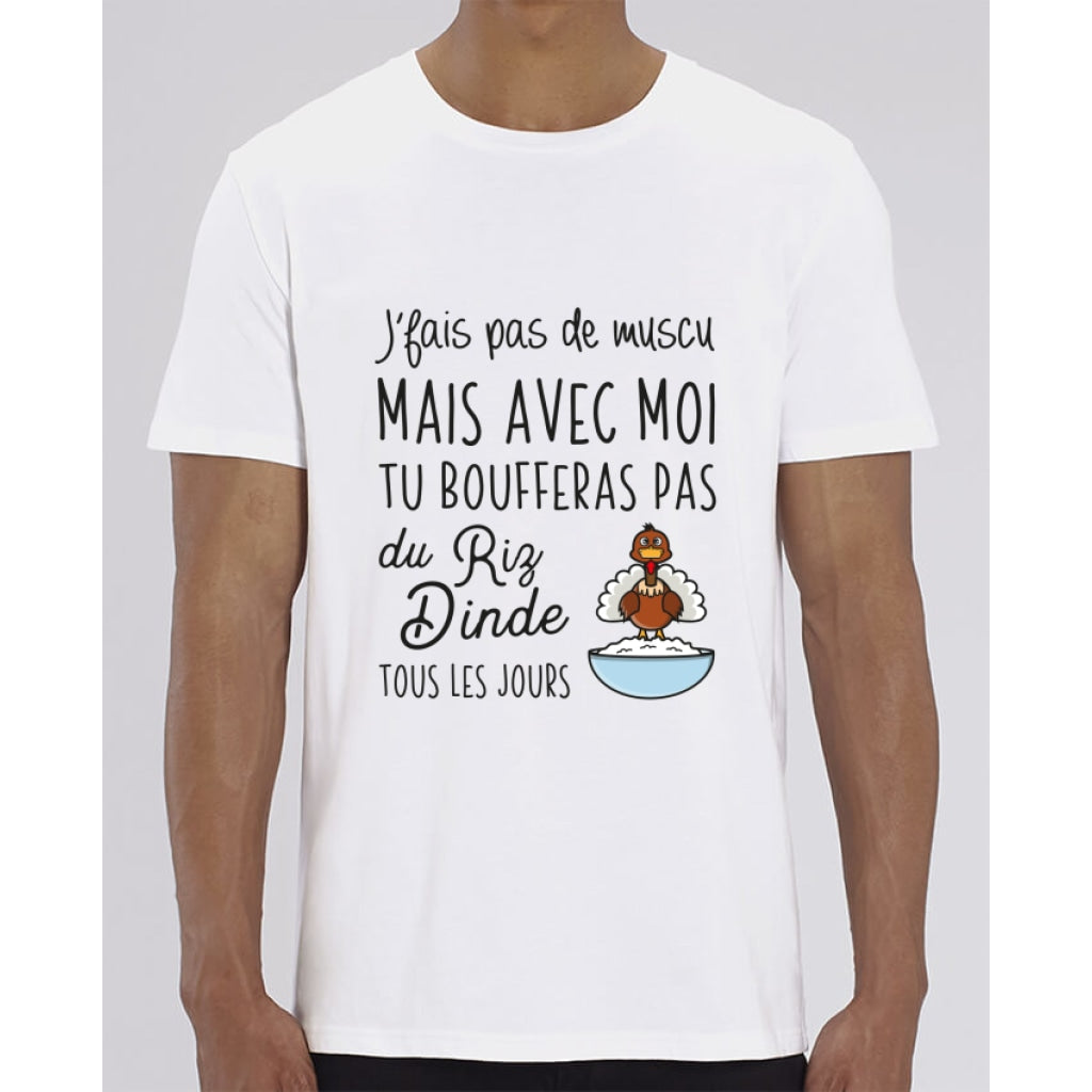 T-Shirt Homme - Jfais pas de muscu - White / XXS - Homme>Tee-shirts