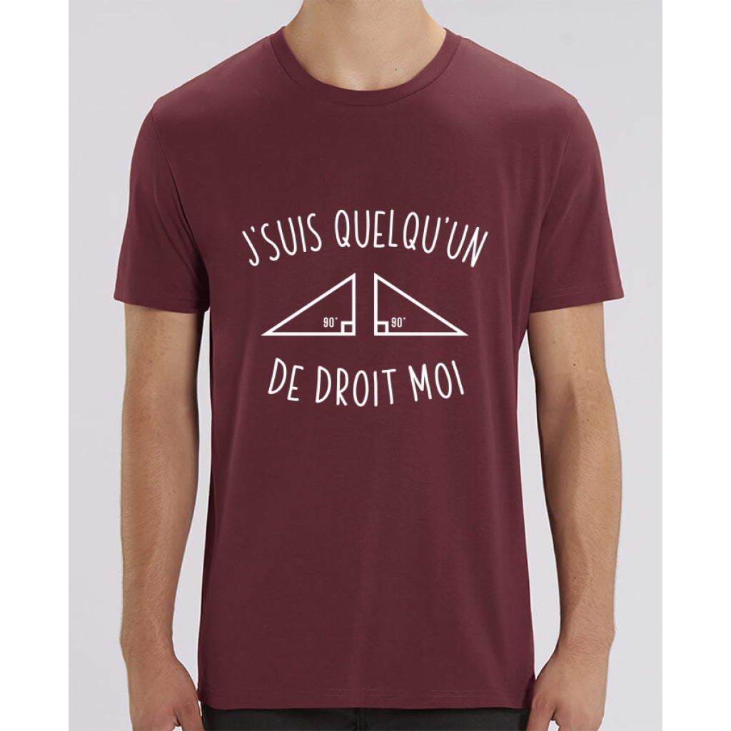 T-Shirt Homme - Jsuis quelquun de droit moi - Burgundy / XXS - Homme>Tee-shirts