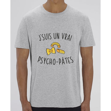 T-Shirt Homme - Jsuis un vrai psycho-pâtes - Heather Grey / XXS - Homme>Tee-shirts