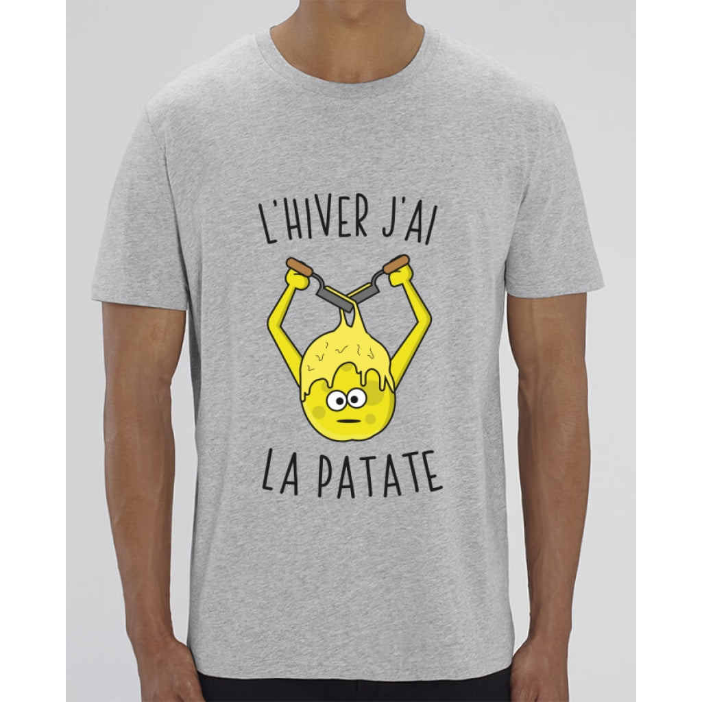 T-Shirt Homme - Lhiver jai la patate - Heather Grey / XXS - Homme>Tee-shirts