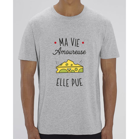 T-Shirt Homme - Ma vie amoureuse elle pue - Heather Grey / XXS - Homme>Tee-shirts