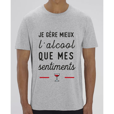 T-Shirt Homme - Je gère mieux lalcool - Heather Grey / XXS - Homme>Tee-shirts