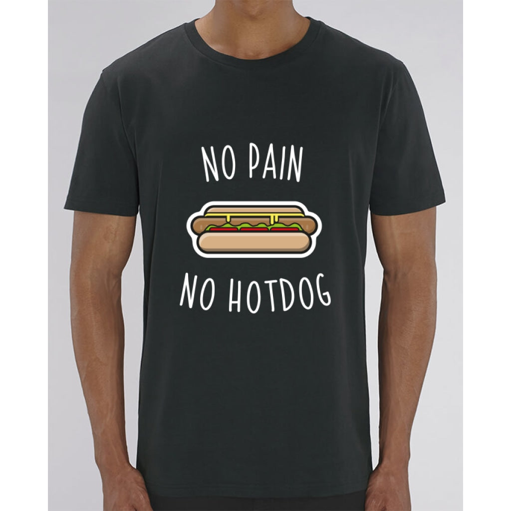 T-Shirt Homme - No pain no hot dog - Black / XXS - Homme>Tee-shirts