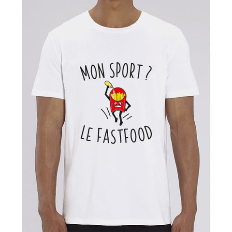 T-Shirt Homme - Mon sport le fastfood - White / XXS - Homme>Tee-shirts