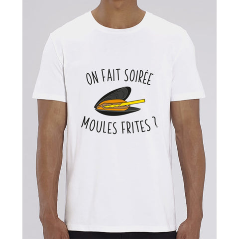 T-Shirt Homme - On fait soirée moules frites - White / XXS - Homme>Tee-shirts