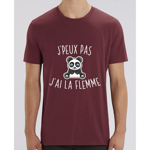 T-Shirt Homme - Jpeux pas jai la flemme - Burgundy / XXS - Homme>Tee-shirts