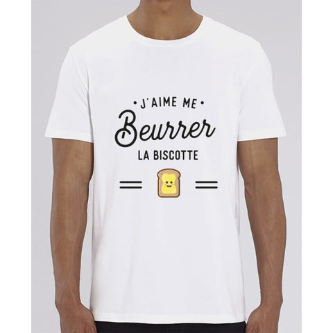 T-Shirt Homme - Jaime me beurrer la biscotte - White / XXS - Homme>Tee-shirts