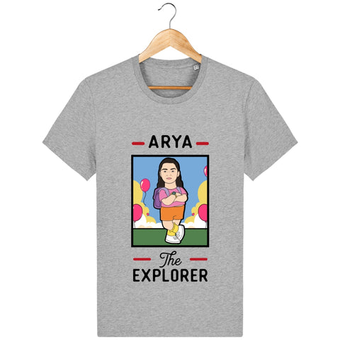 T-Shirt Homme - Arya lexploratrice - Heather Grey / XXS - Homme>Tee-shirts